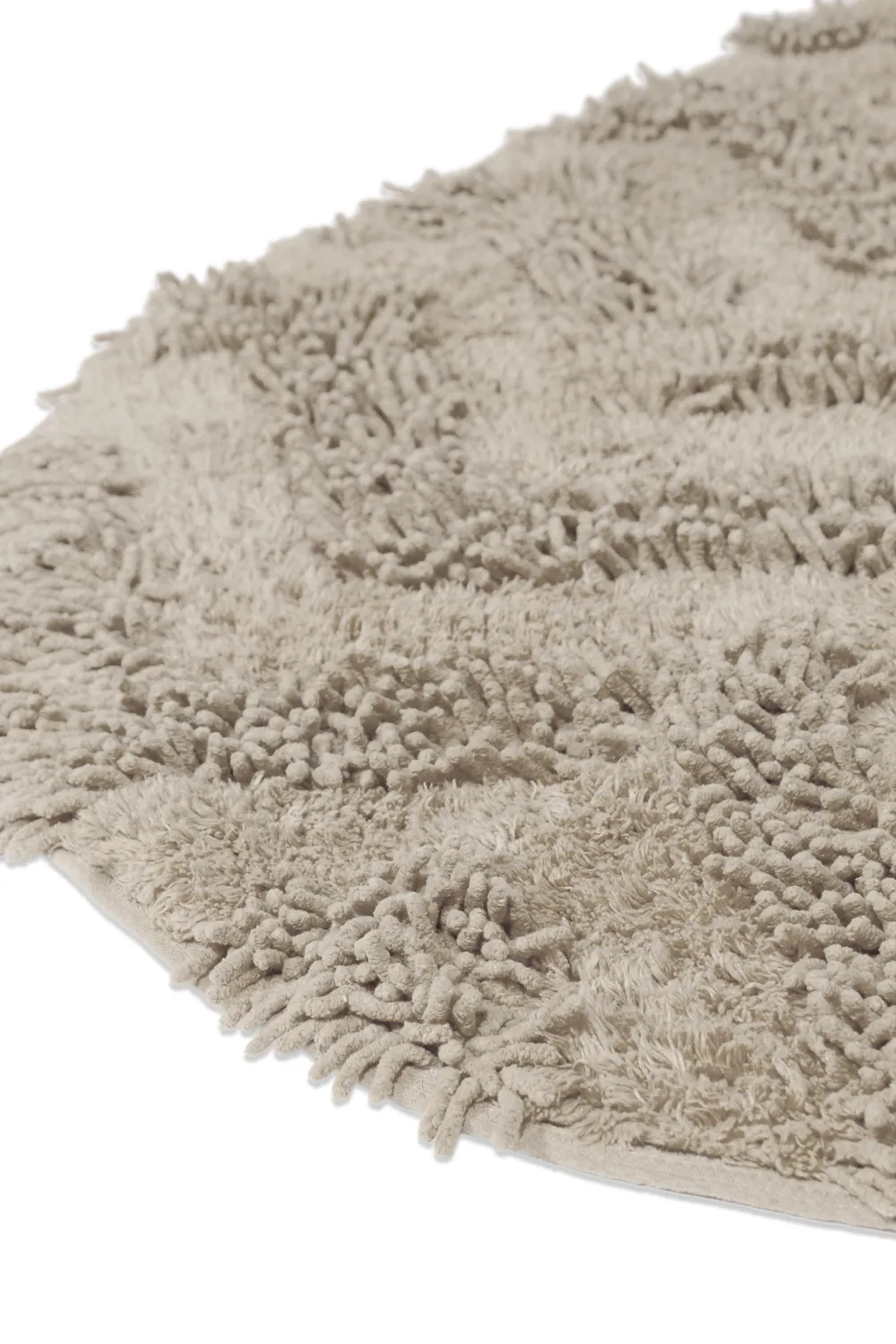 Oval baderomsmatte - Tressa (beige)