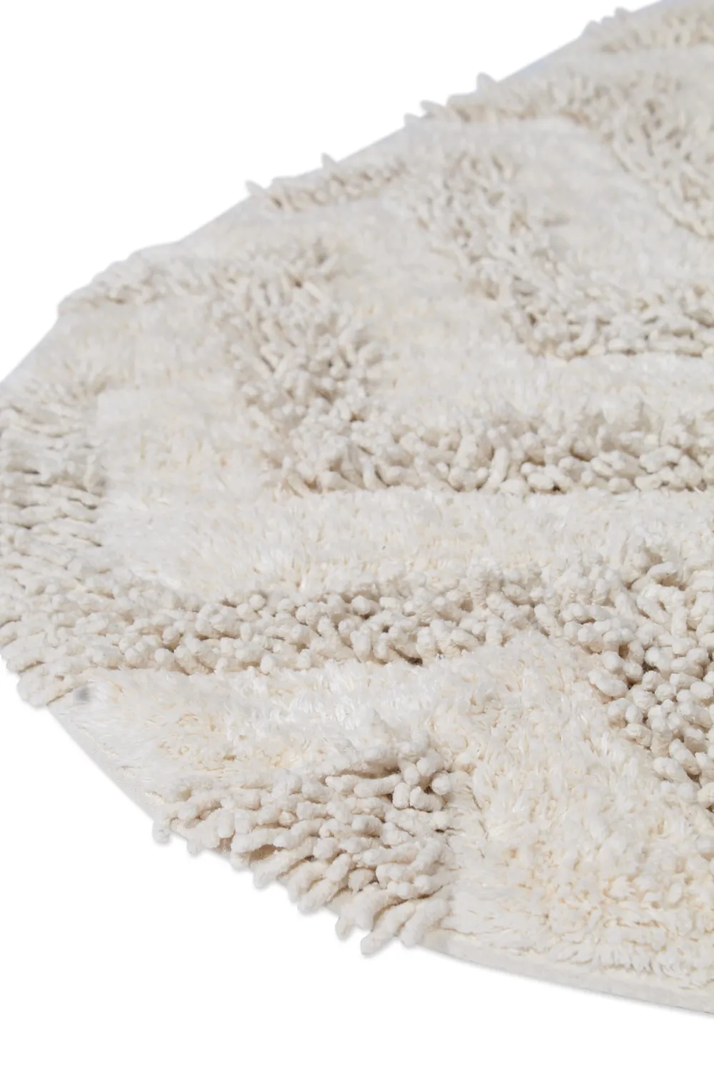 Oval baderomsmatte - Tressa (off-white)