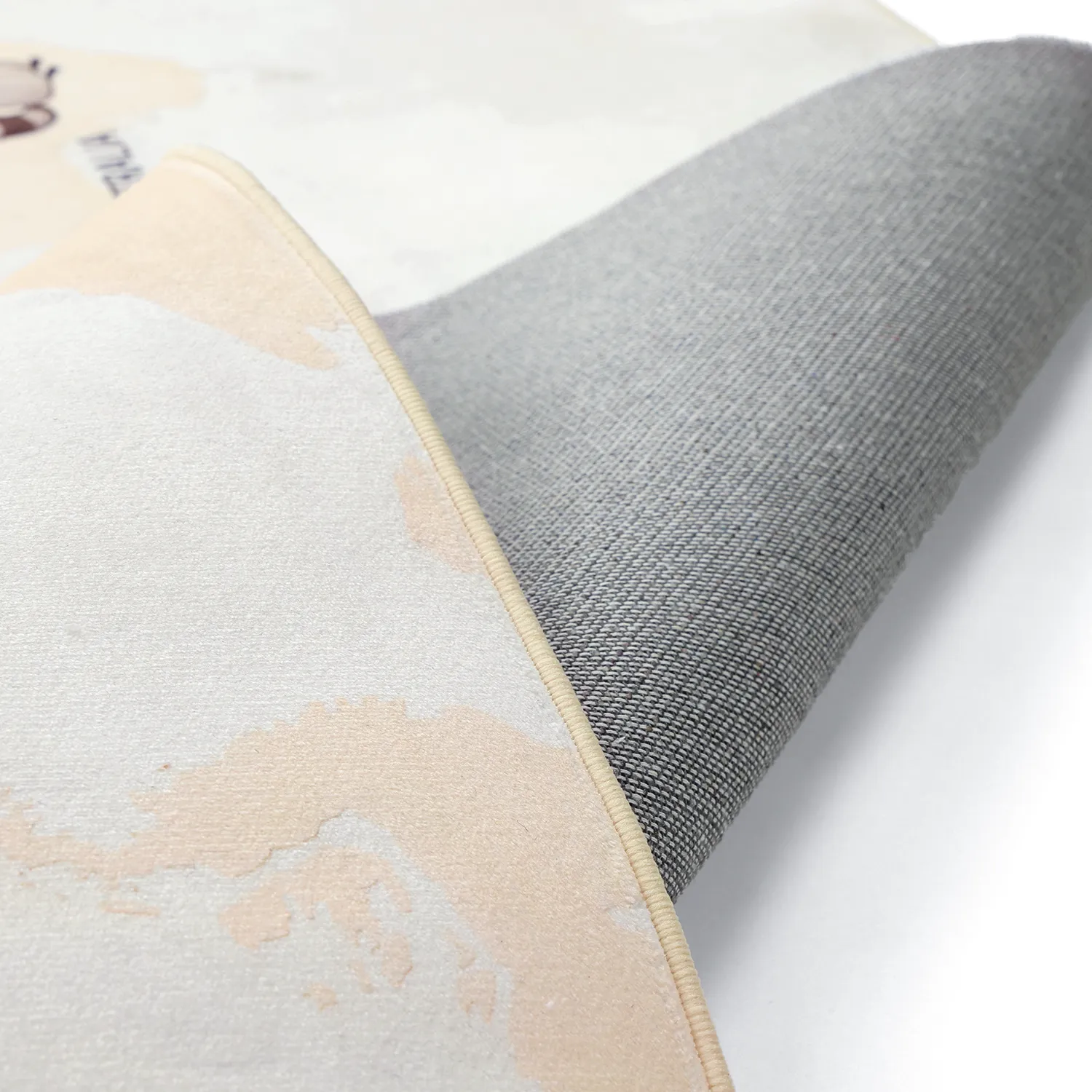 Barneteppe - Animal Map (beige)