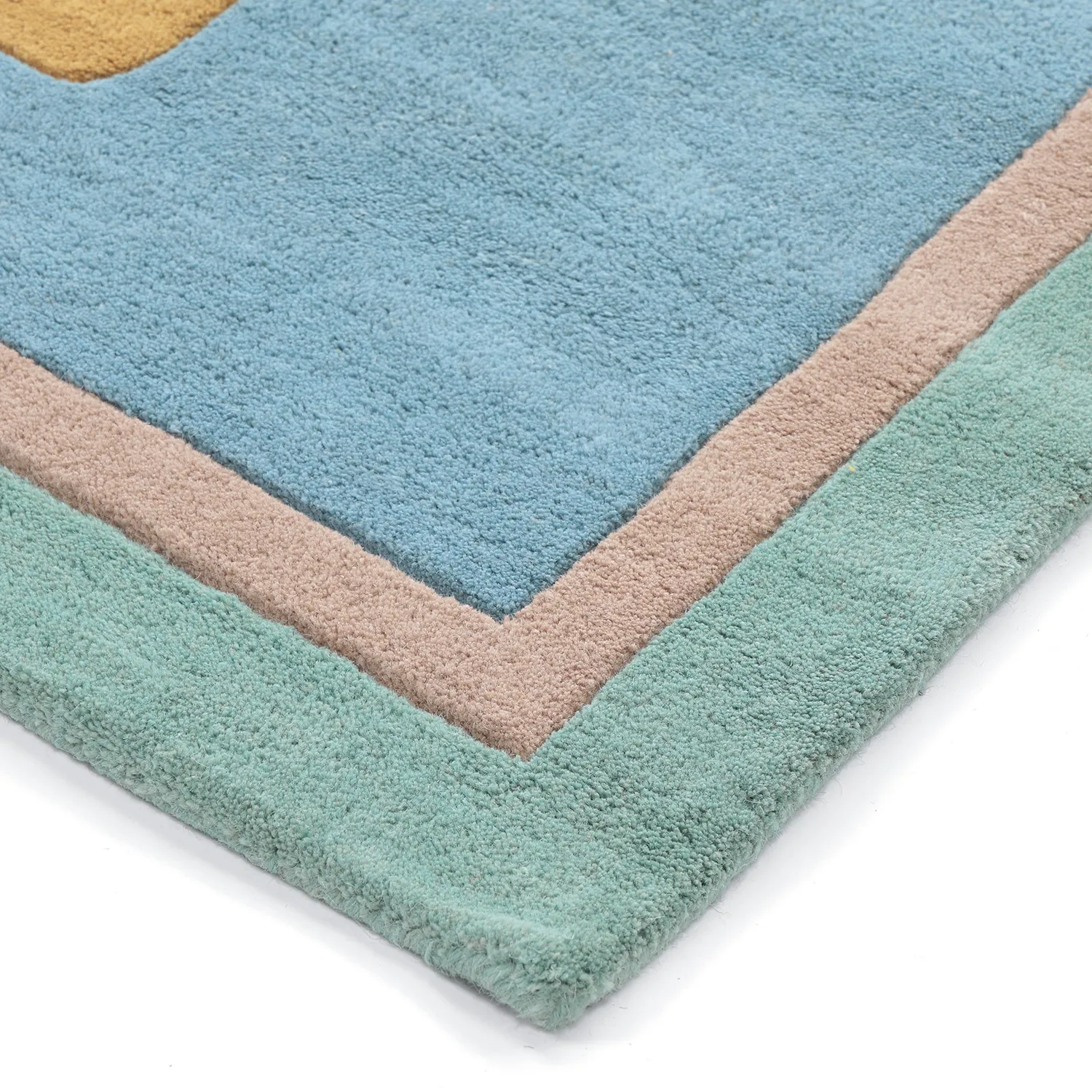 Barneteppe - Giraffe Hand Tufted Wool Premium (lyseblå/multi)