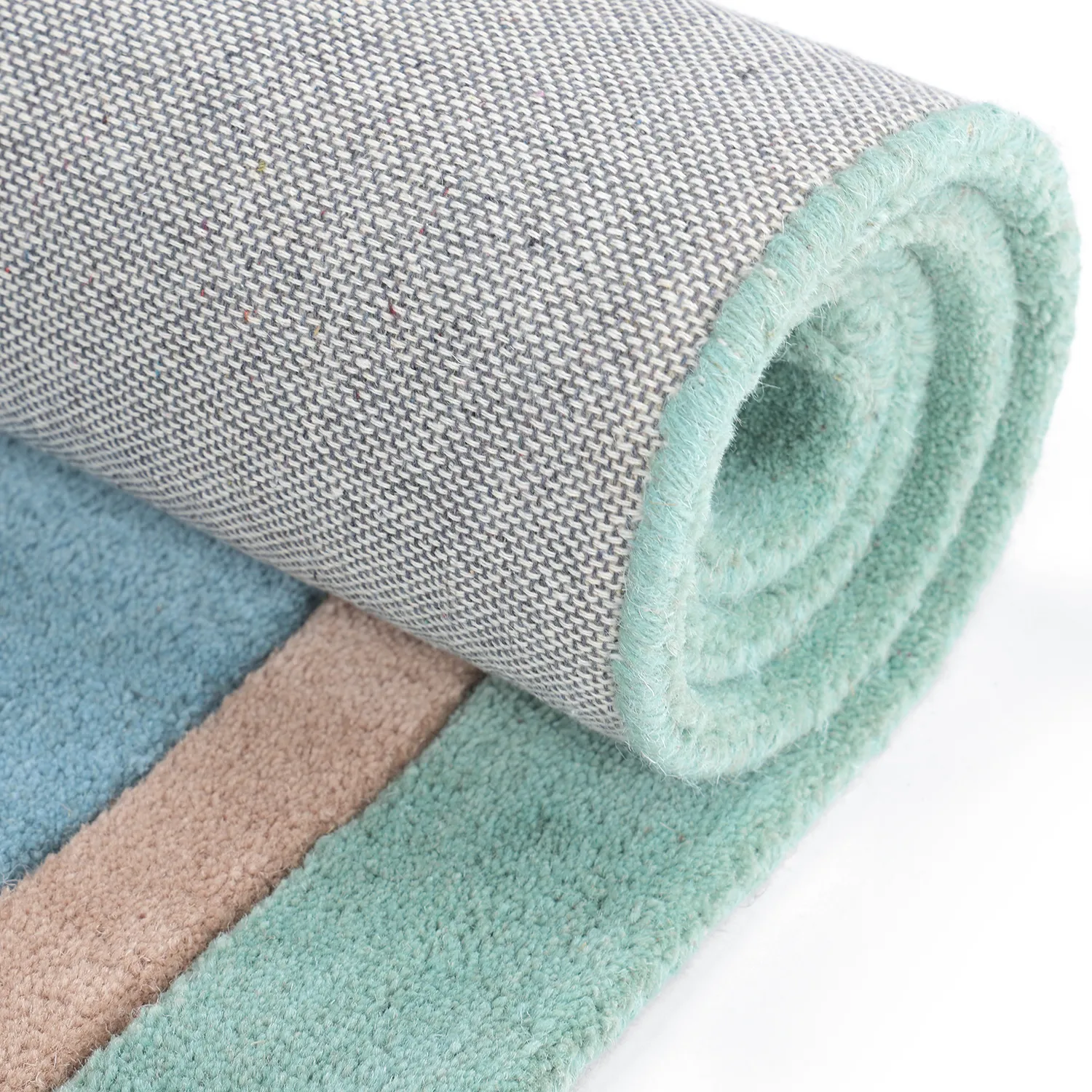 Barneteppe - Giraffe Hand Tufted Wool Premium (lyseblå/multi)