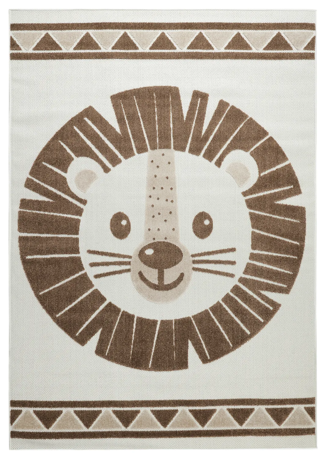 Barneteppe - Kind Lion (krem/brun)