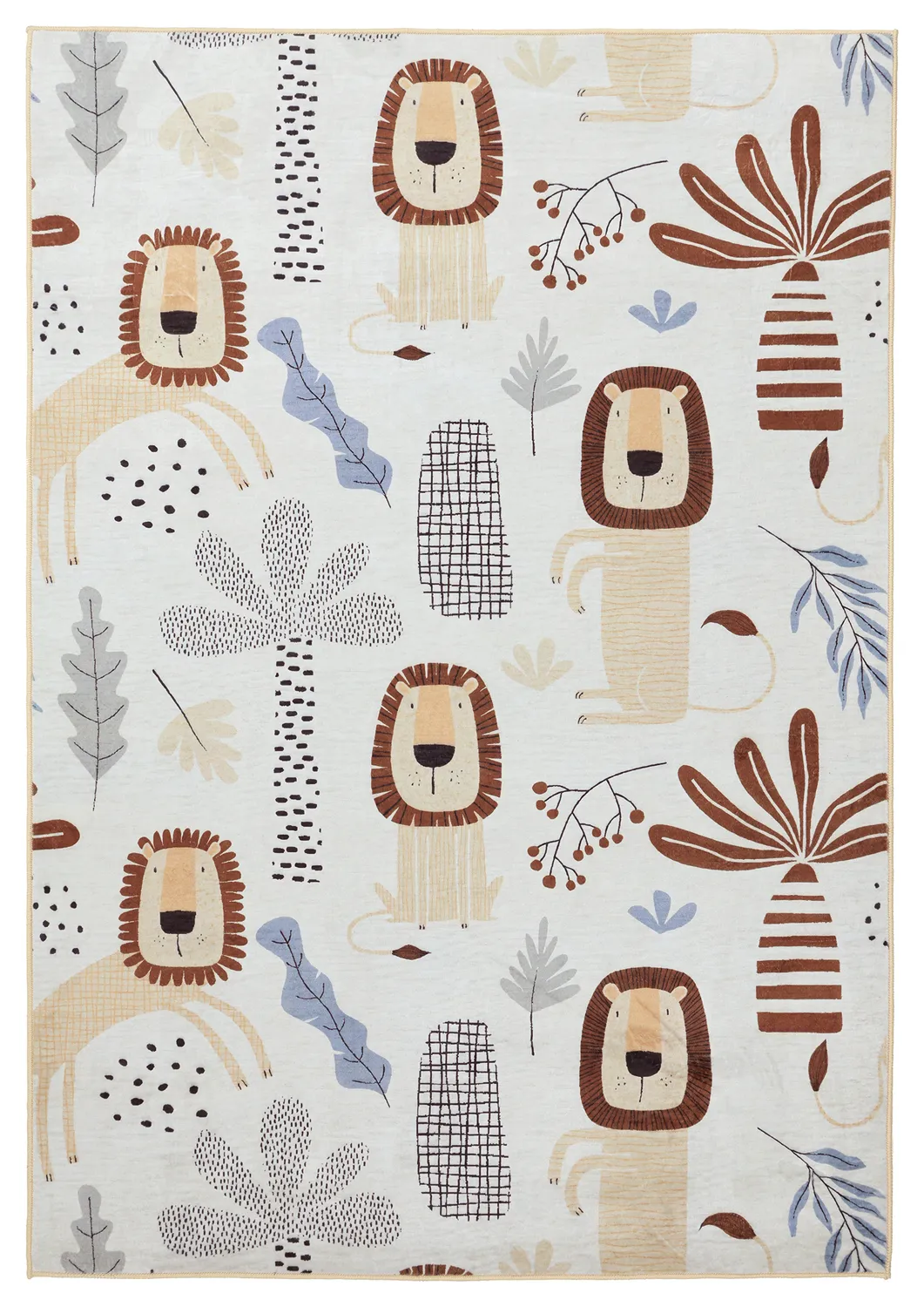 Barneteppe - Lion Friends (beige)