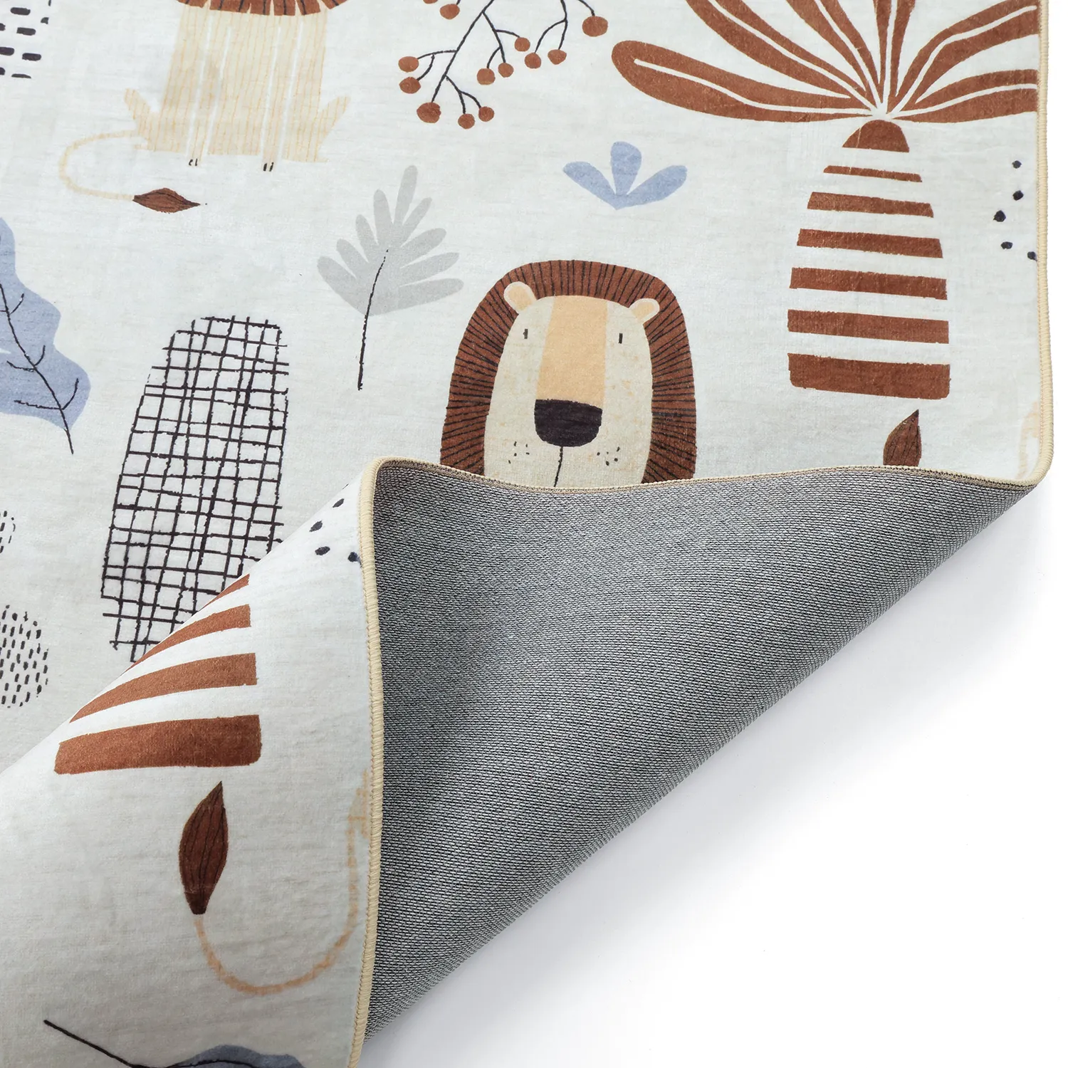 Barneteppe - Lion Friends (beige)