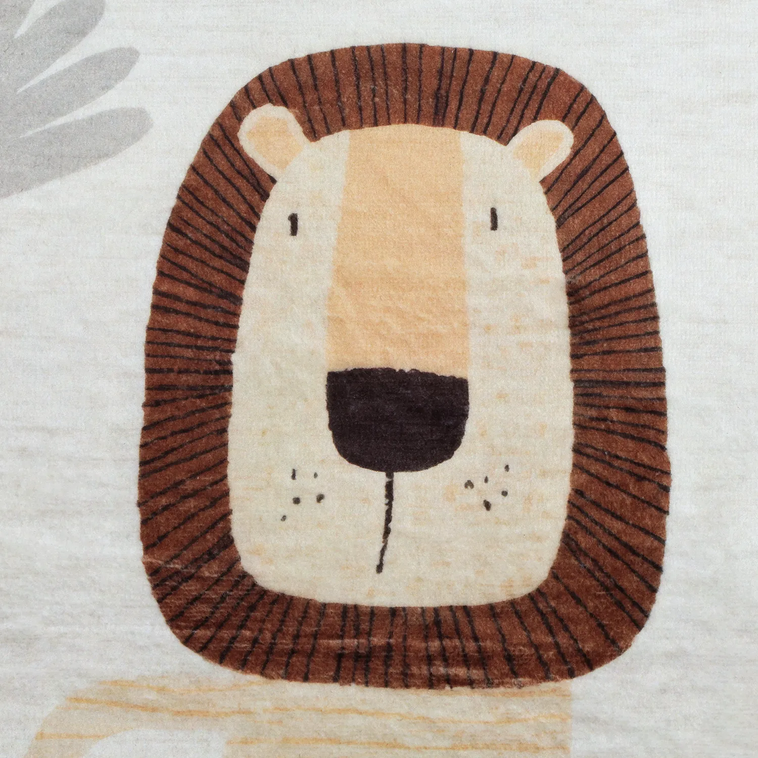 Barneteppe - Lion Friends (beige)