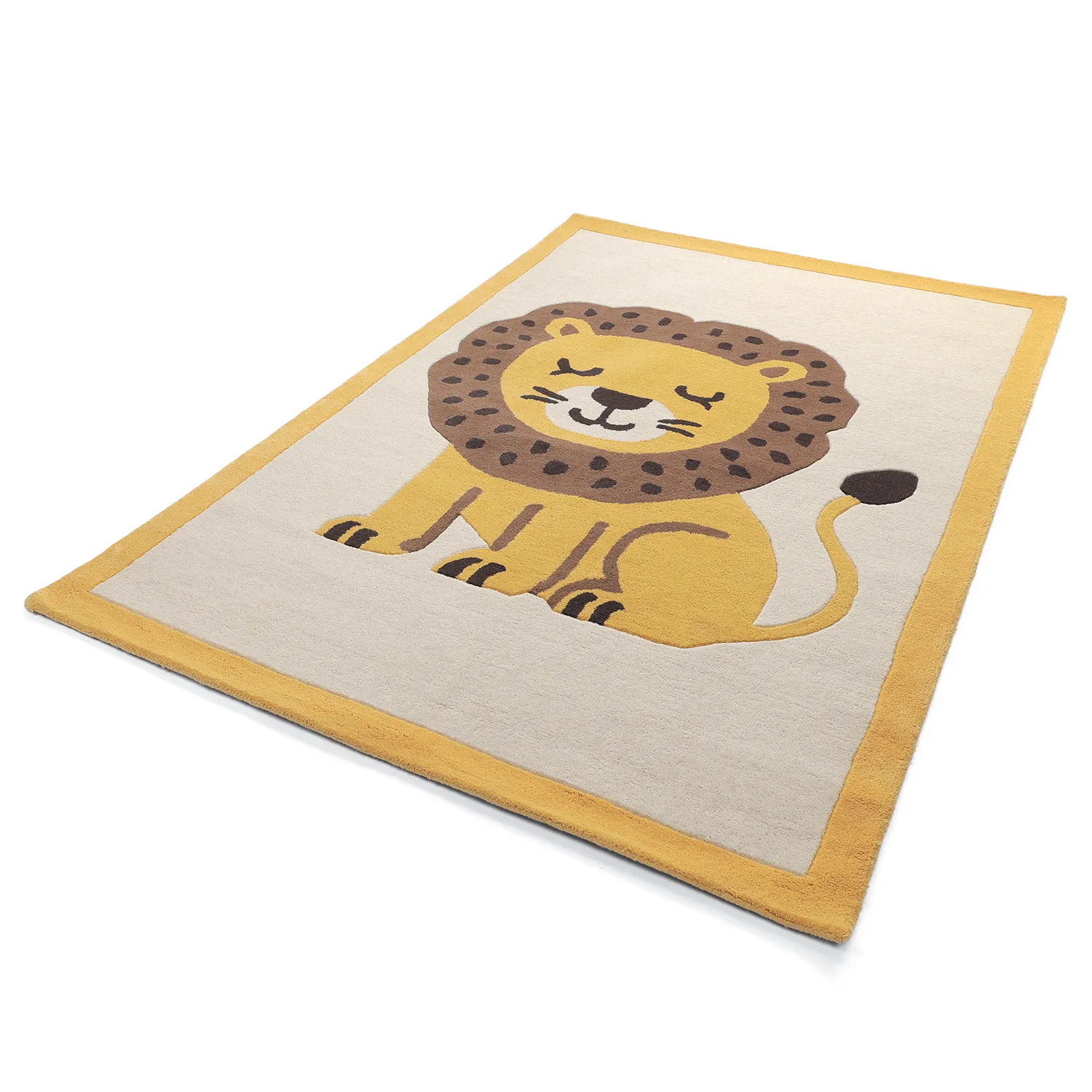 Barneteppe - Lion Hand Tufted Wool Premium (beige/multi)