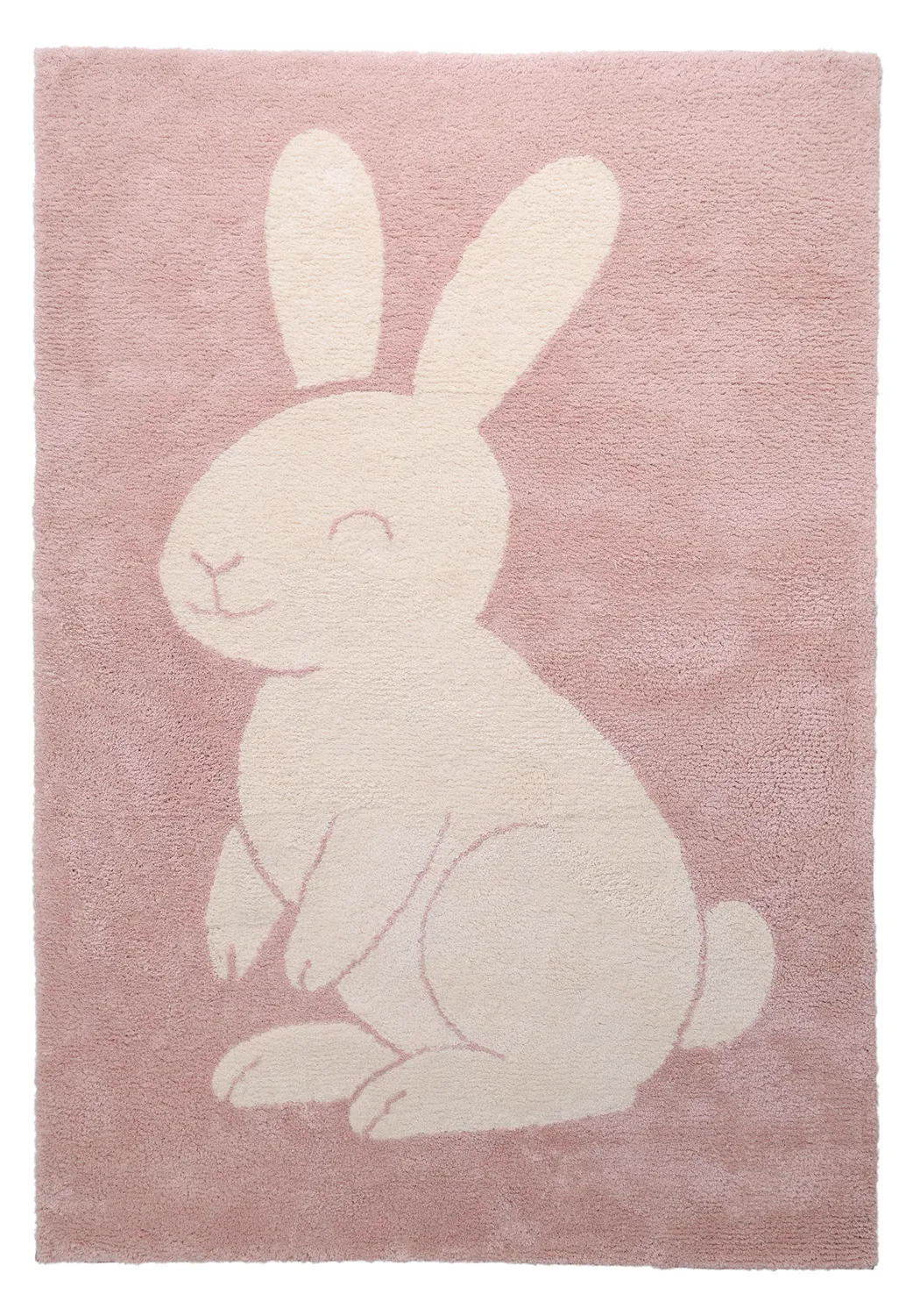 Barneteppe - Soft Bunny (rosa/krem)