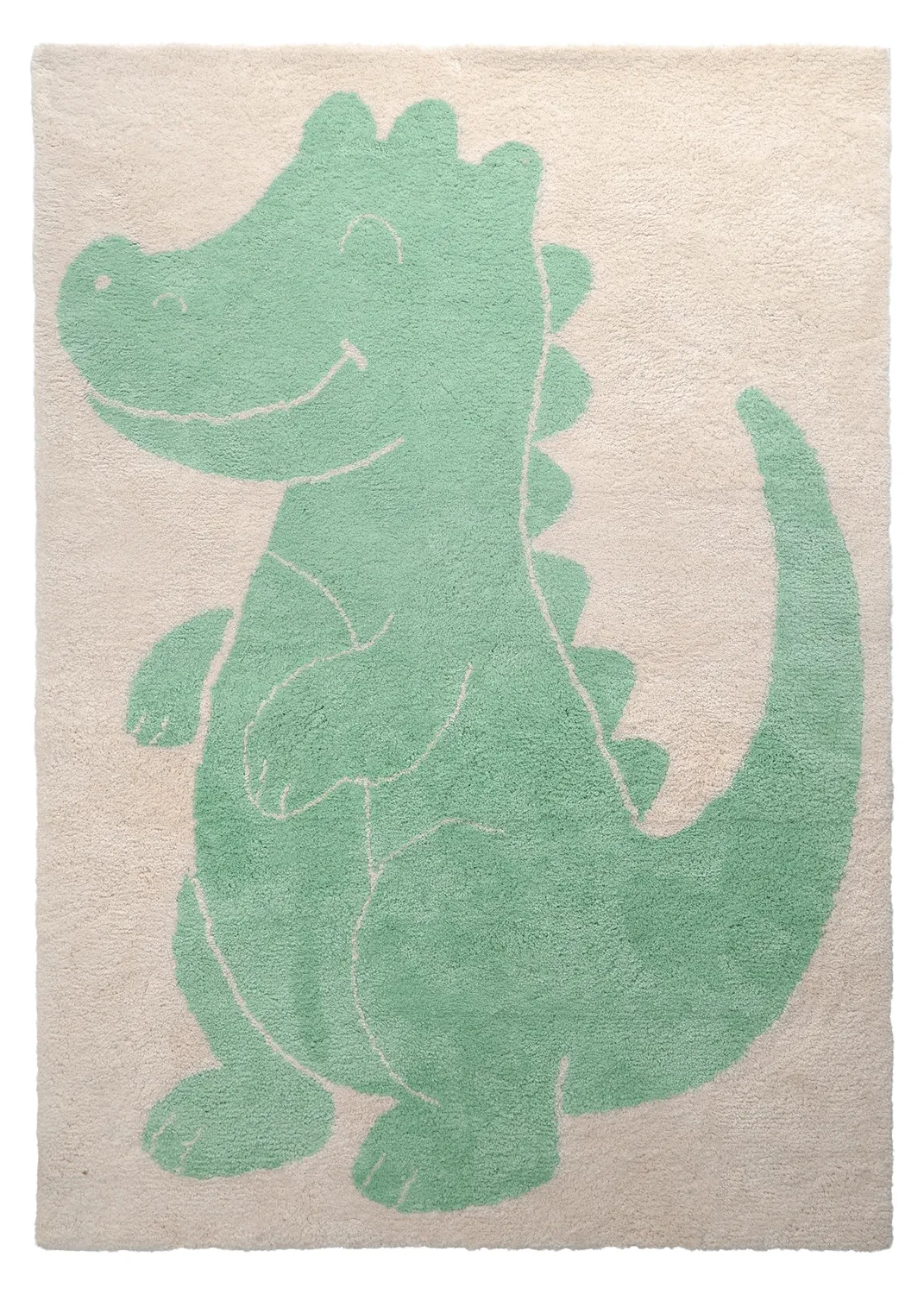 Barneteppe - Soft Crocodile (krem/grønn)