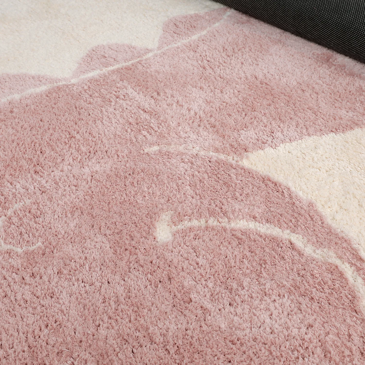 Barneteppe - Soft Dino (krem/rosa)