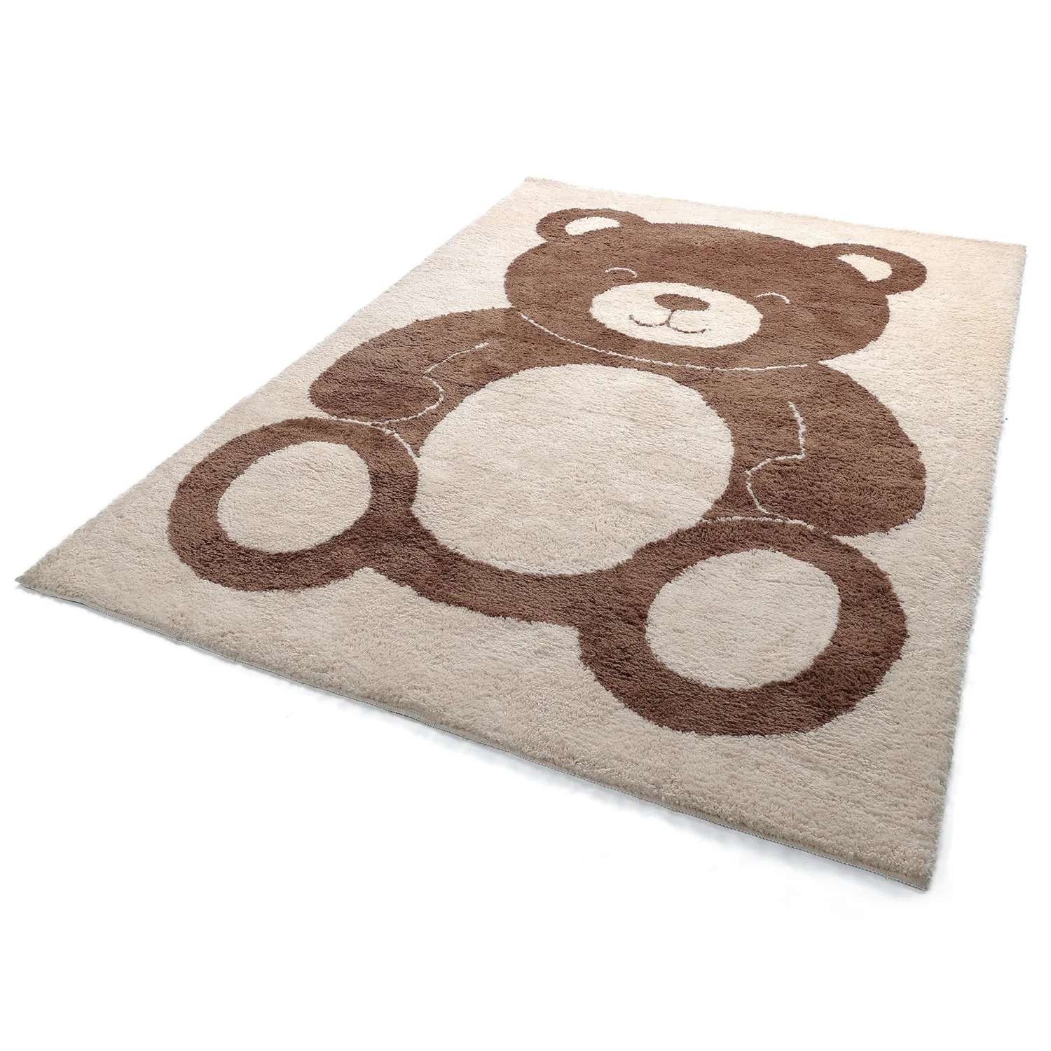 Barneteppe - Soft Teddybear (krem/brun)