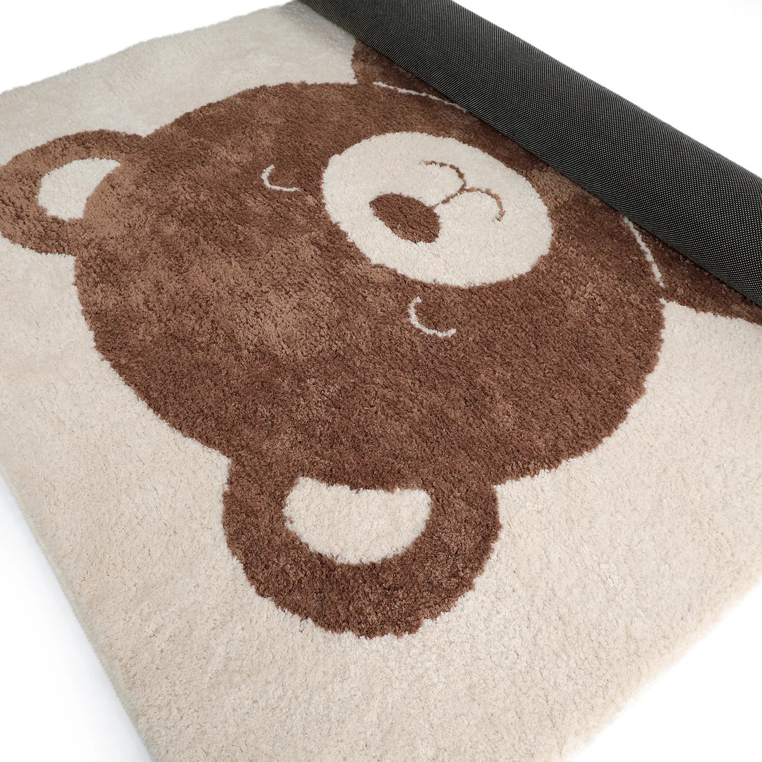 Barneteppe - Soft Teddybear (krem/brun)