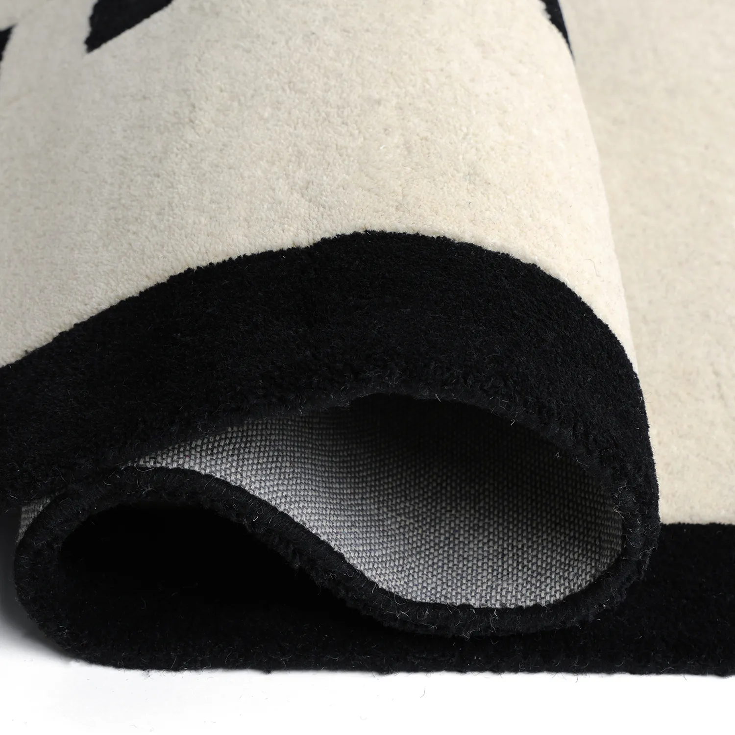 Barneteppe - Zebra Hand Tufted Wool Premium (beige/svart)