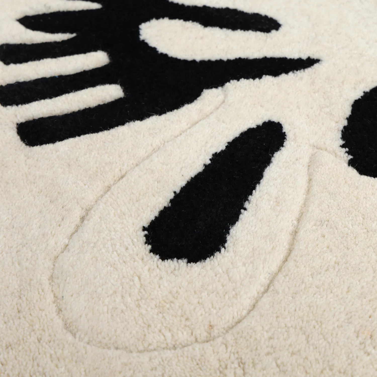 Barneteppe - Zebra Hand Tufted Wool Premium (beige/svart)