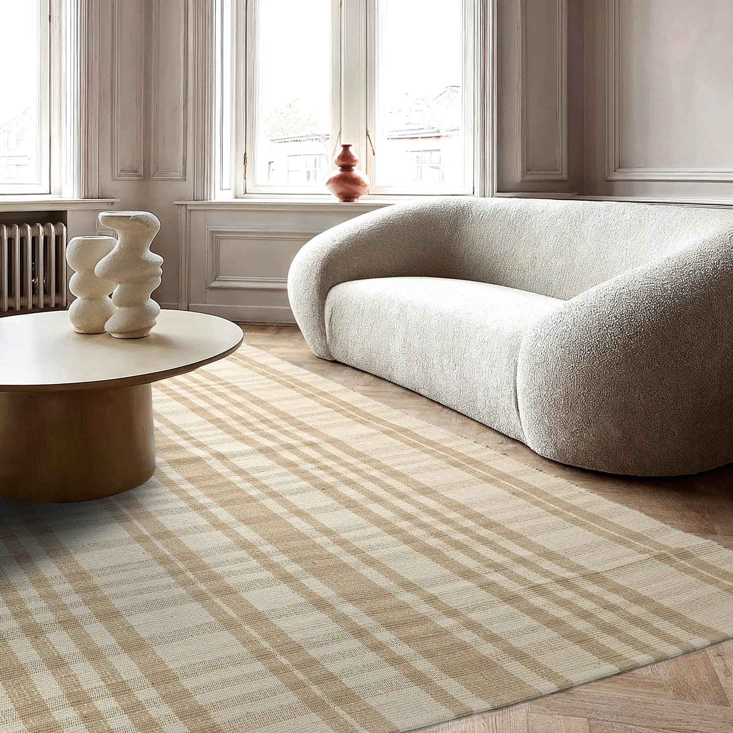Bomullsteppe - Husvik (beige)