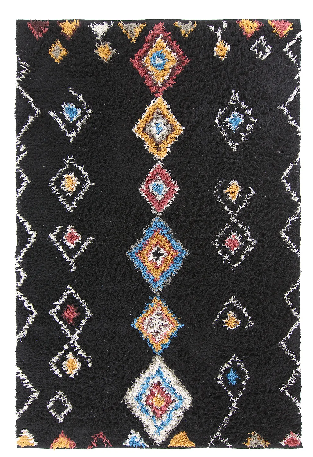 Ryetepper - Marden Natural Cotton Shaggy (svart/multi)