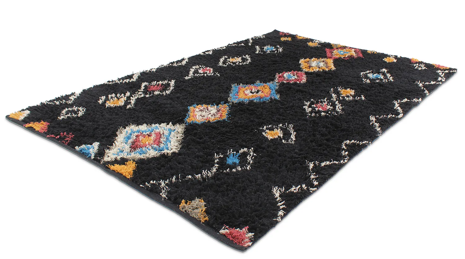Ryetepper - Marden Natural Cotton Shaggy (svart/multi)