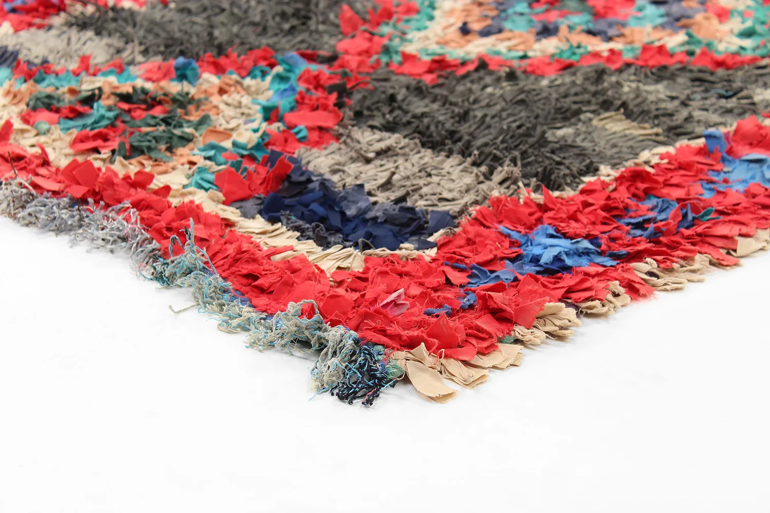 Marokkansk Boucherouite-teppe 245 x 110 cm