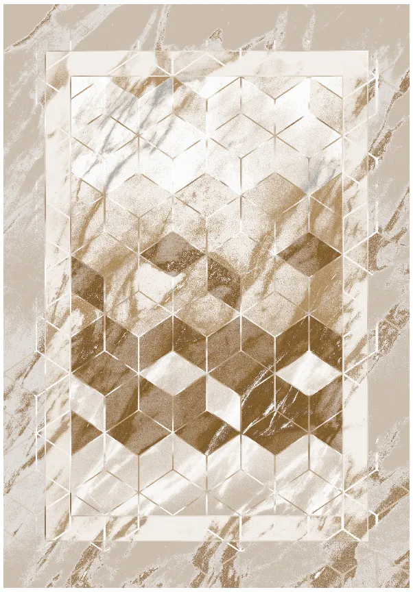 Wilton-teppe - Castello (beige/hvit)
