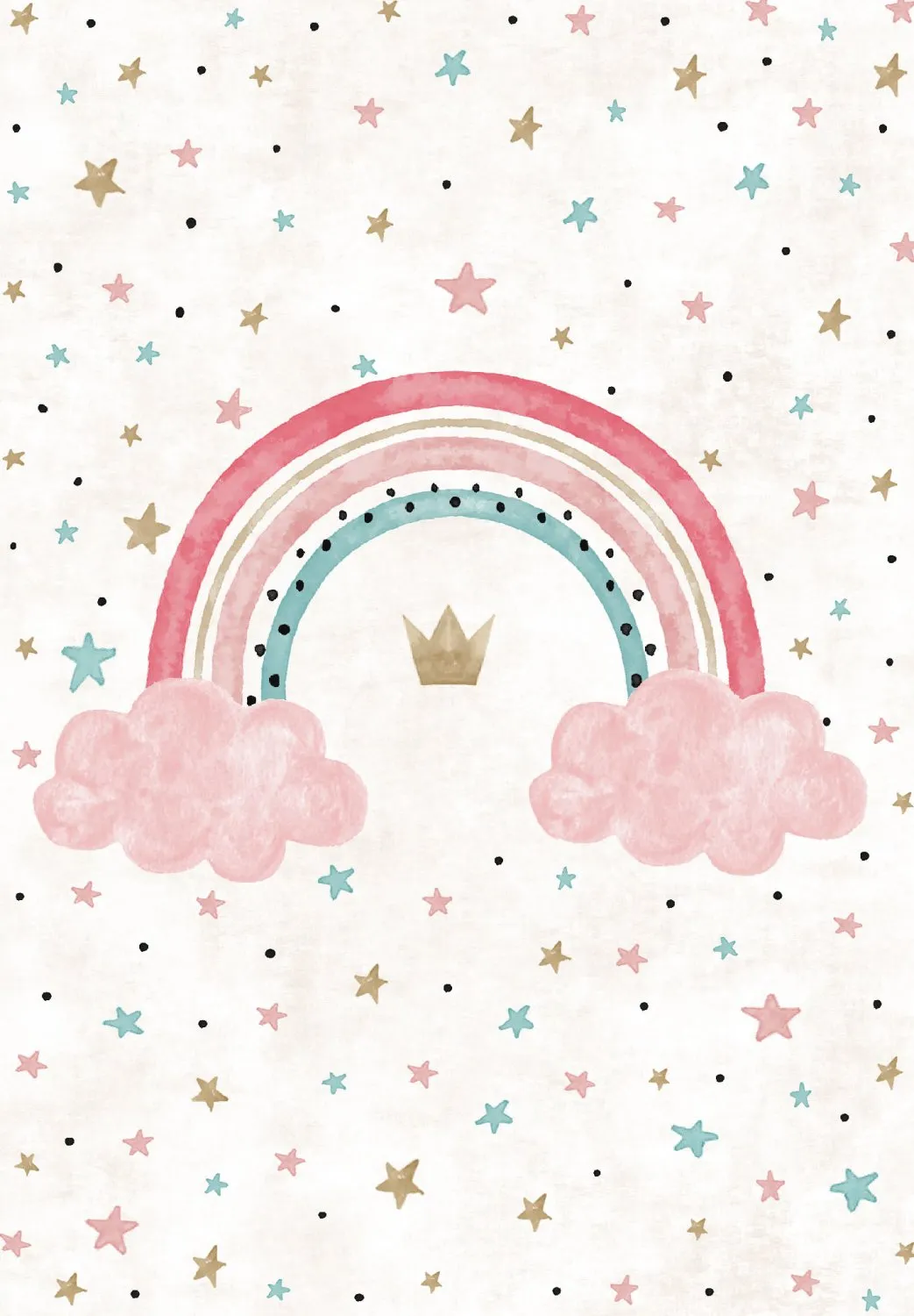 Barneteppe - Rainbow (multi)