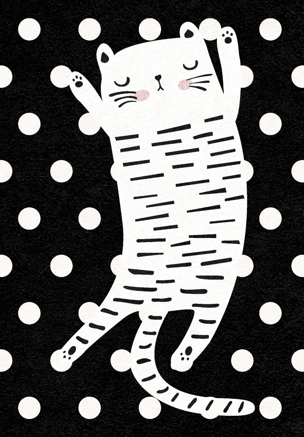 Barneteppe - Sleepy Kitten (multi)