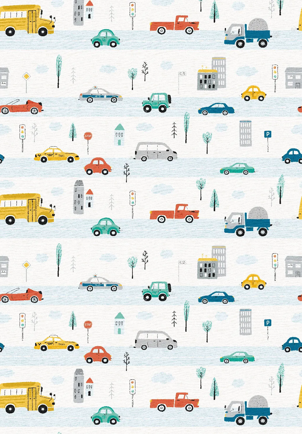Barneteppe - Road Cars (multi)