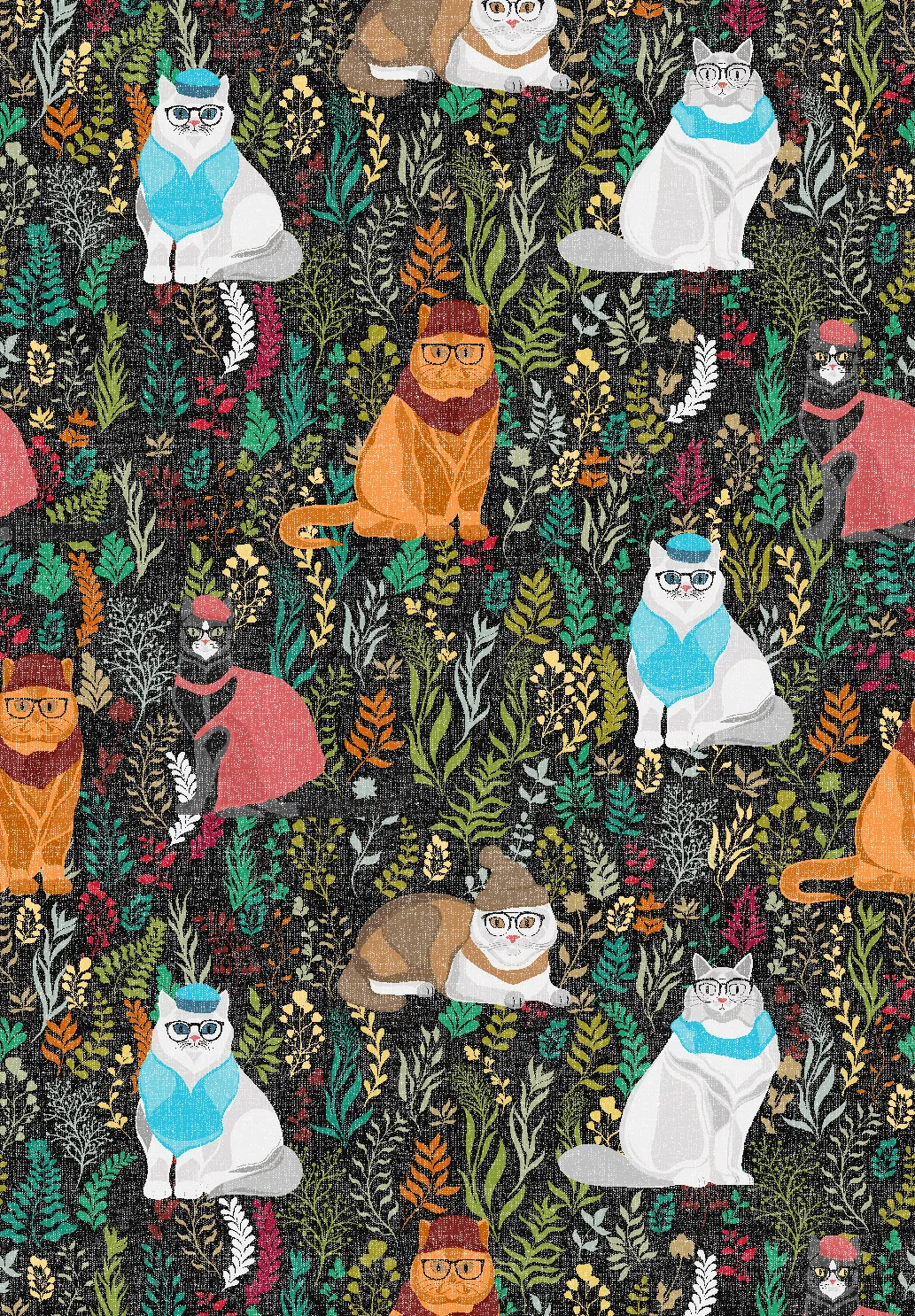 Barneteppe - Cats (multi)