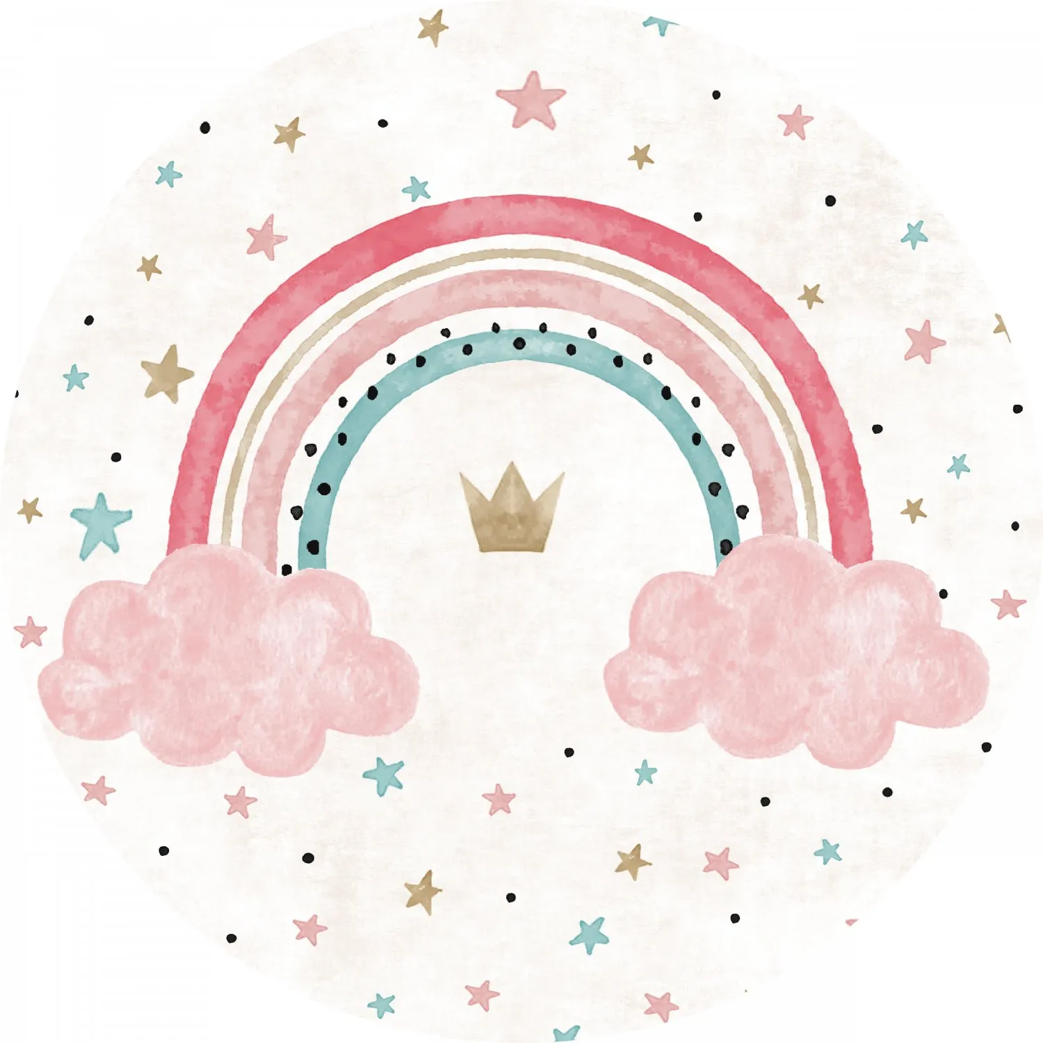 Runde tepper - Rainbow (multi)