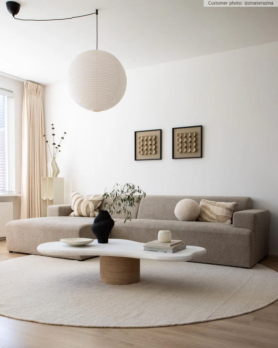 Runde tepper - Coastal (cream)