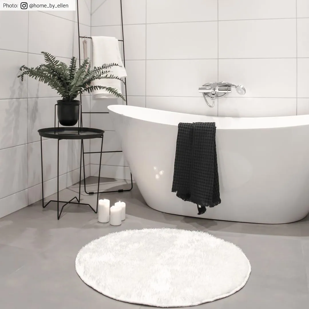 Runde tepper - Cosy (hvit)