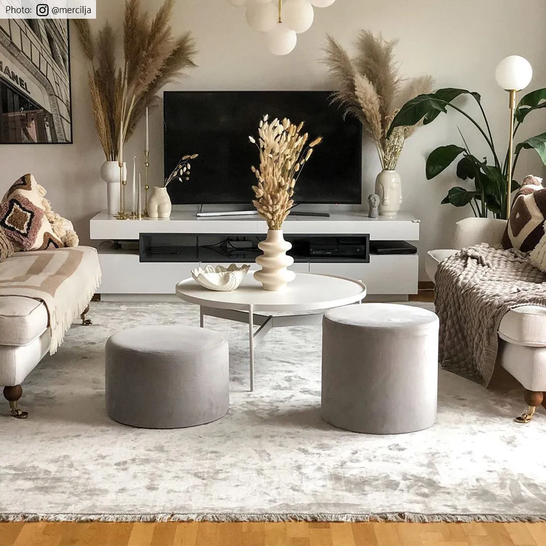 Wilton-teppe - Art Silk (lysegrå/beige)
