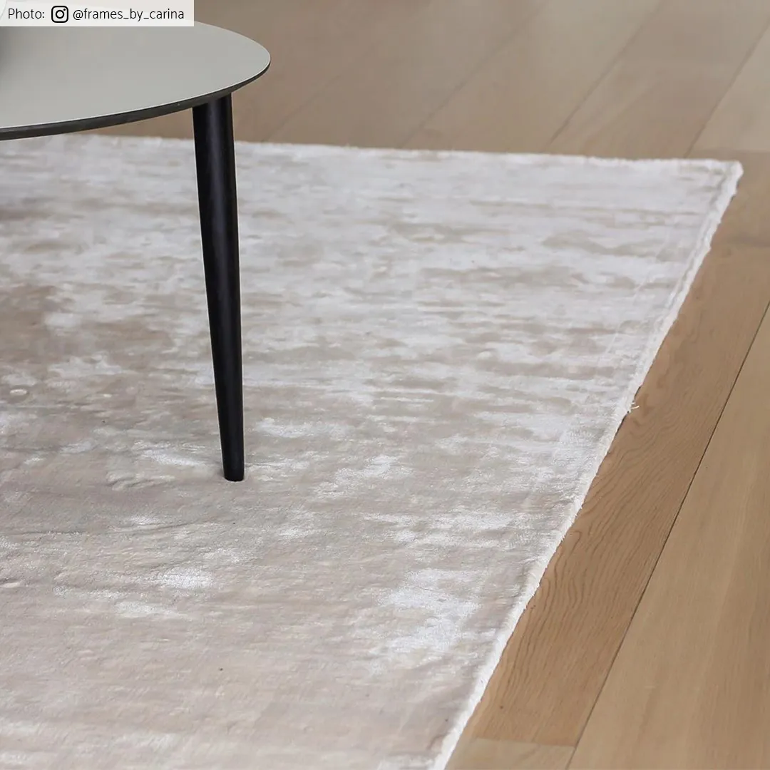 Rundt teppe - Jodhpur Special Luxury Edition Viskose (lysbeige)