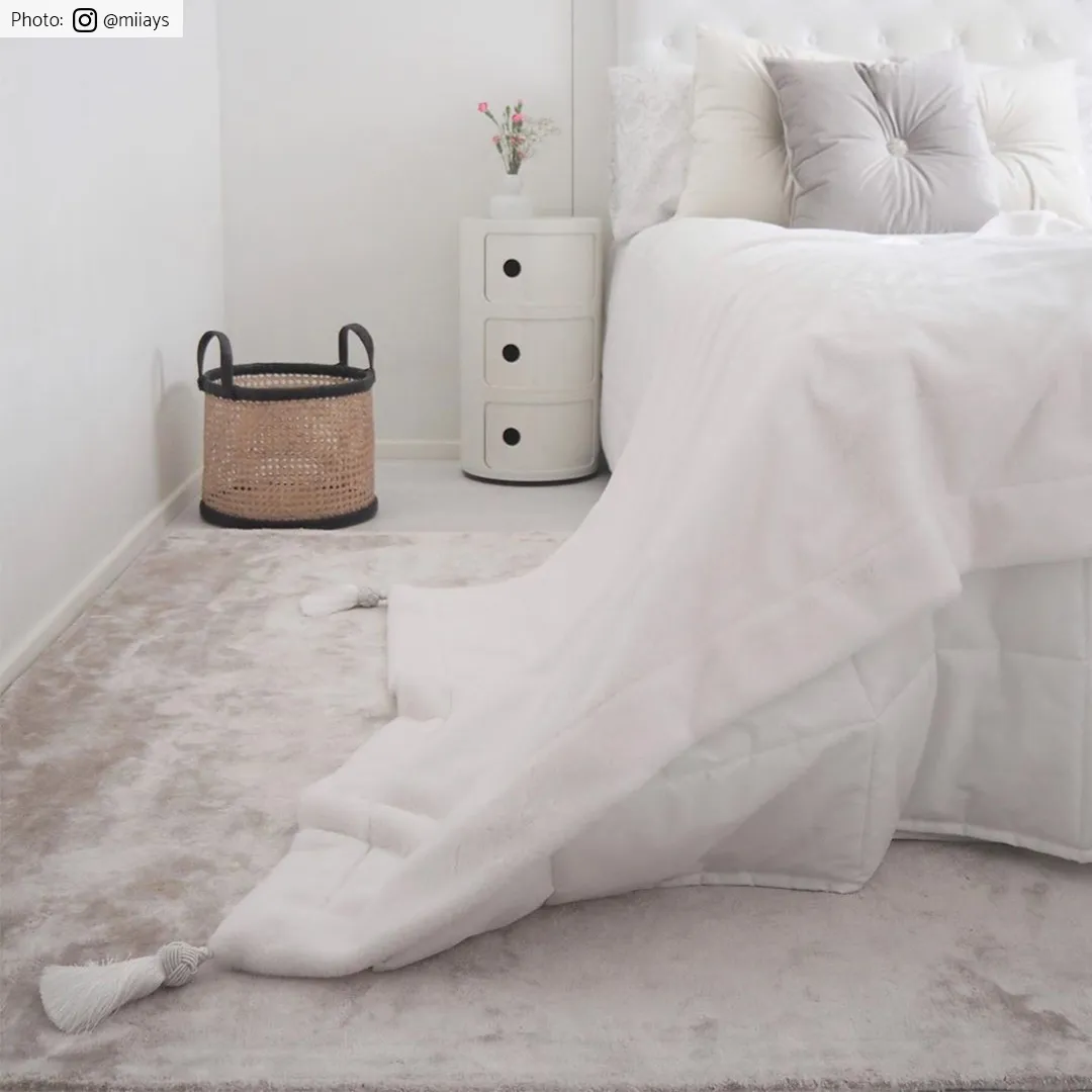 Viskoseteppe - Jodhpur Special Luxury Edition (lysgrå/beige)