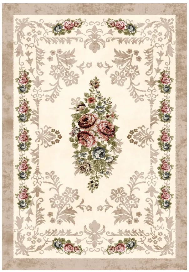 Wilton-teppe - Delpha (beige/multi)