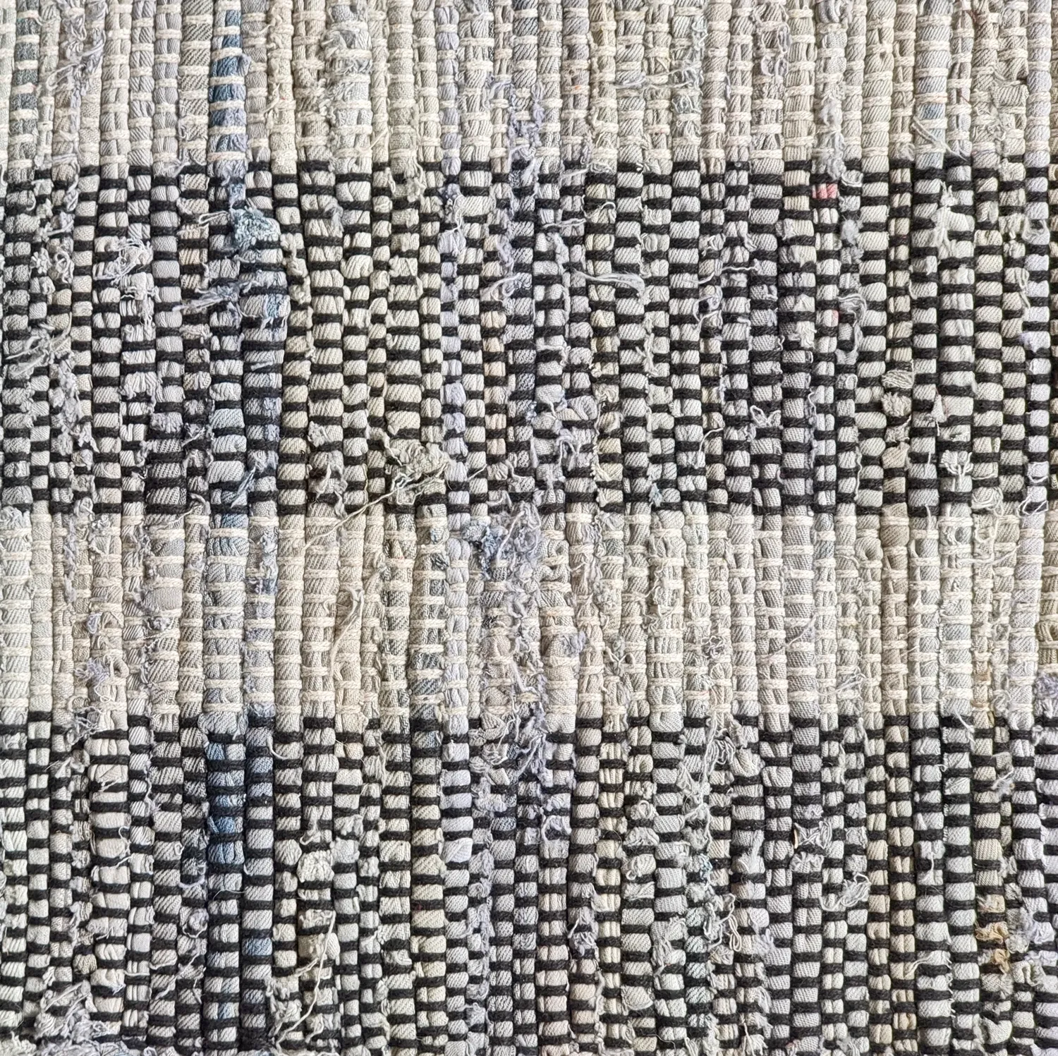 Denimteppe - Ally (svart/off white)
