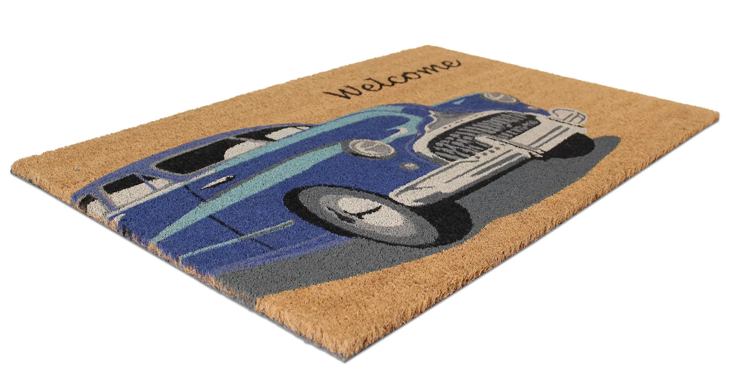 Dørmatte - Car (blå)
