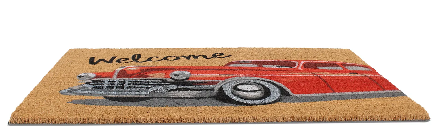 Dørmatte - Car (rød)