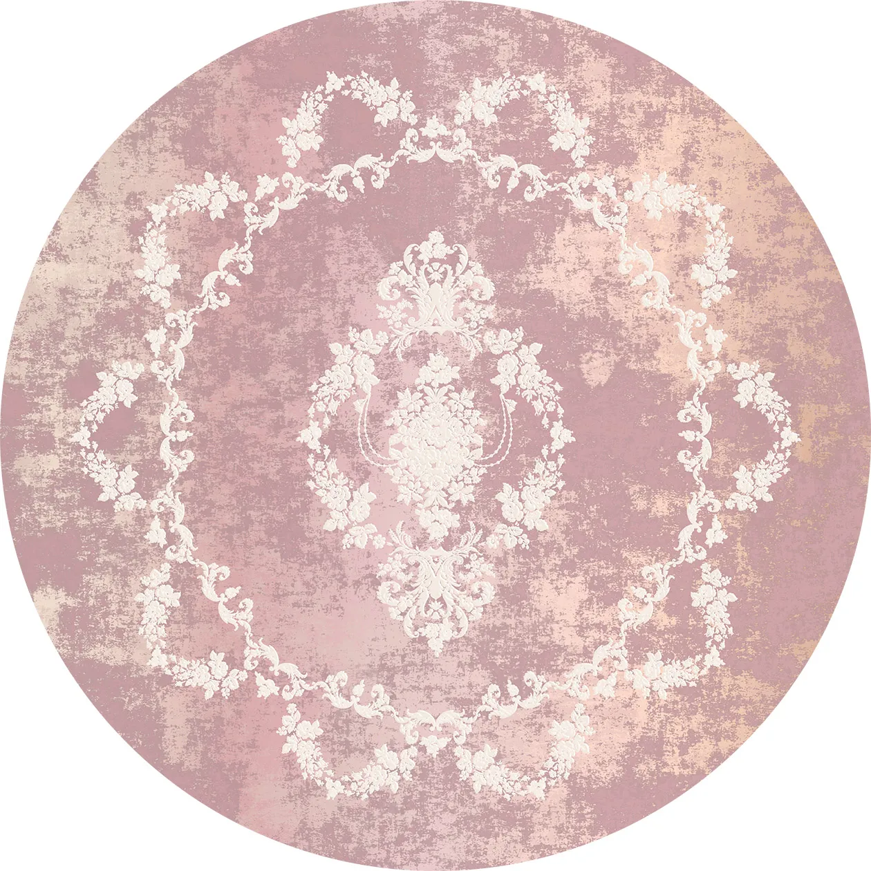 Rundt teppe - Nefta (rosa)