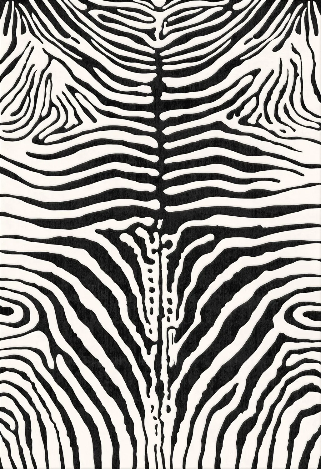 Wilton-teppe - Zebra (svart/hvit)