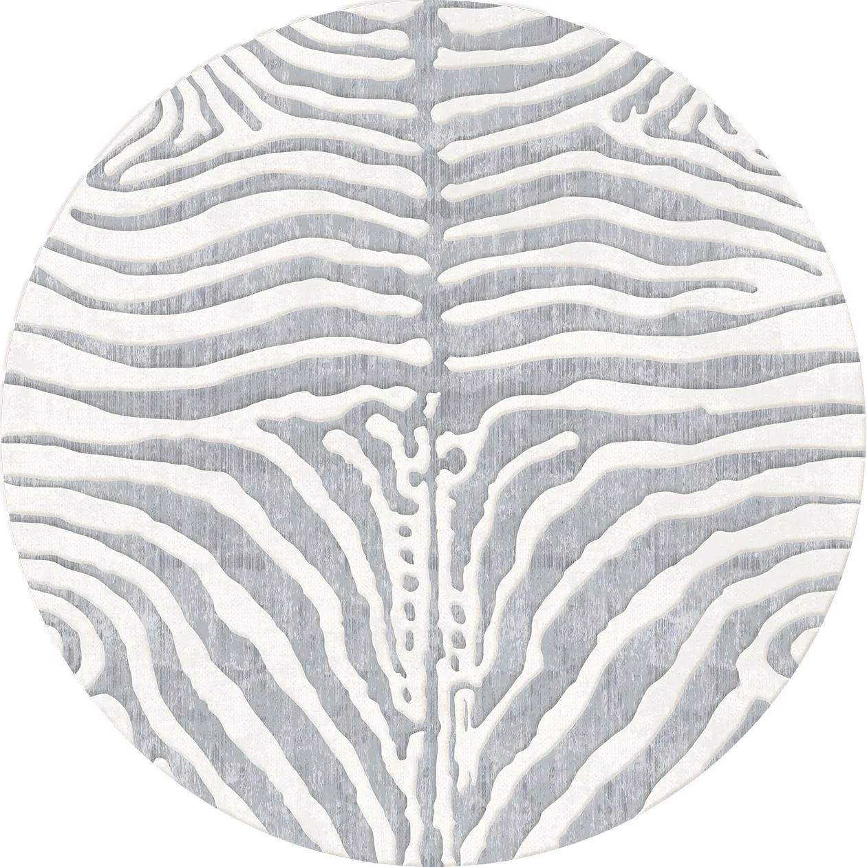 Rundt teppe - Zebra