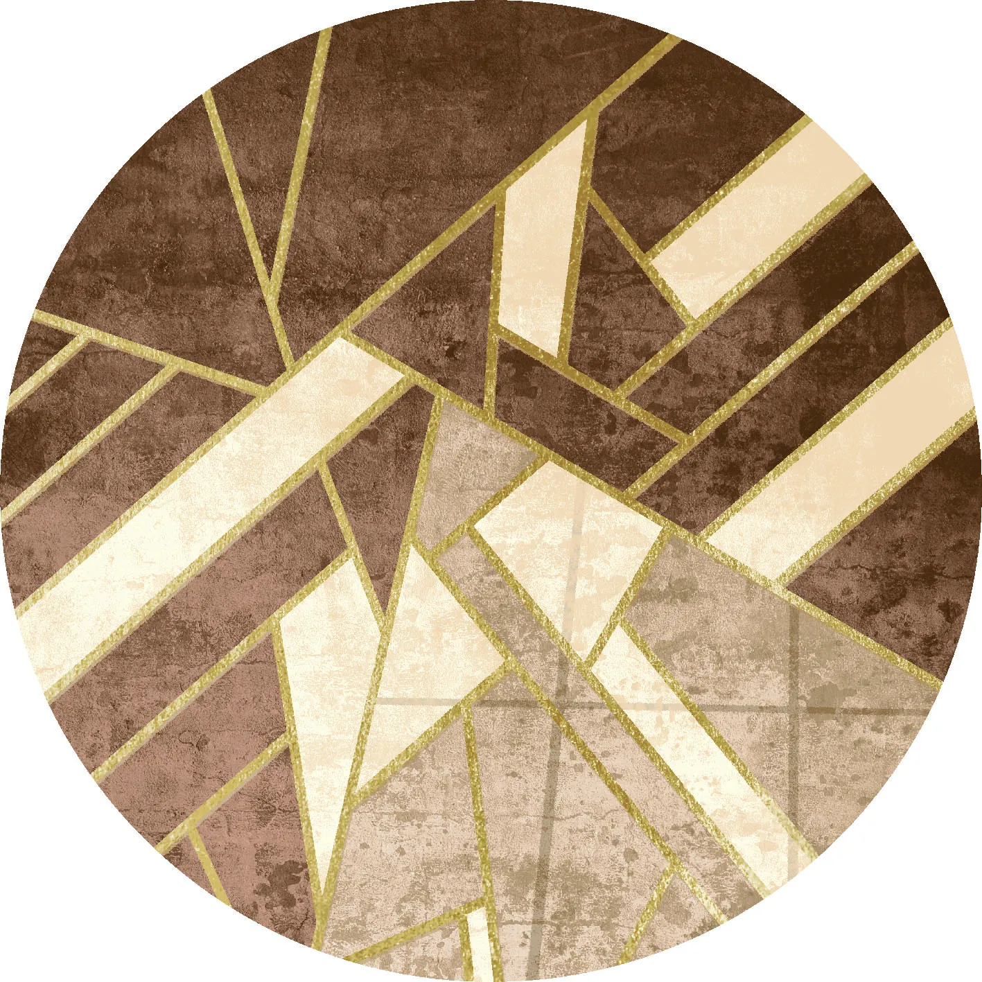 Rundt teppe - Amasra (beige)