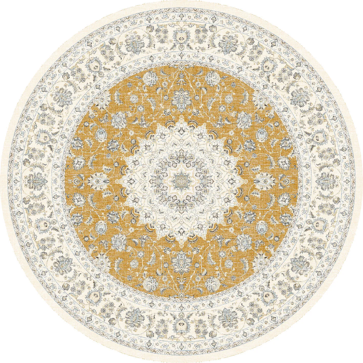 Rundt teppe - Arabella (ochre)