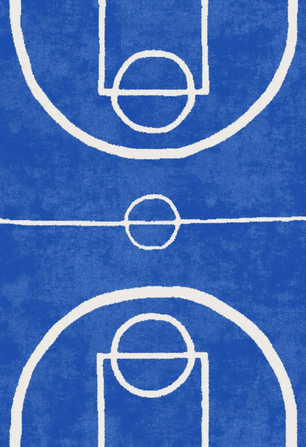 Barneteppe - Basket (blå)