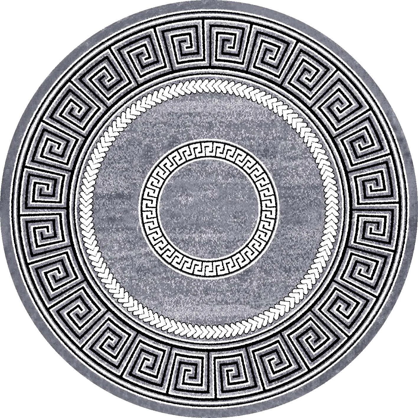 Rundt teppe - Ankara Versace (grå)