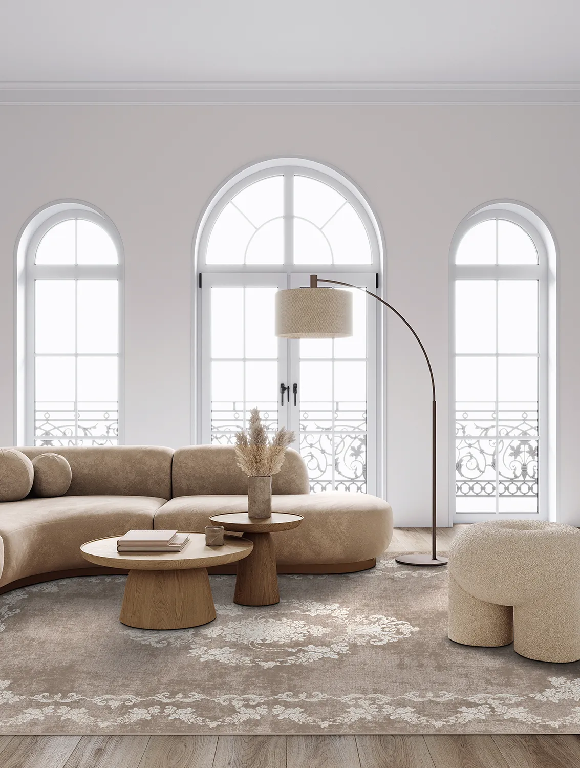 Wilton-teppe - Taknis (taupe)