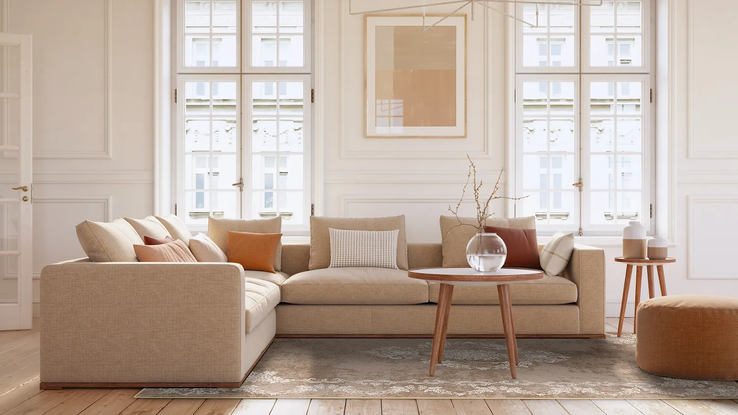 Wilton-teppe - Taknis (beige)
