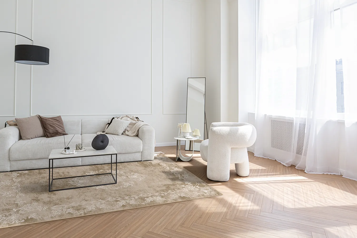 Wilton-teppe - Taknis (lys beige)