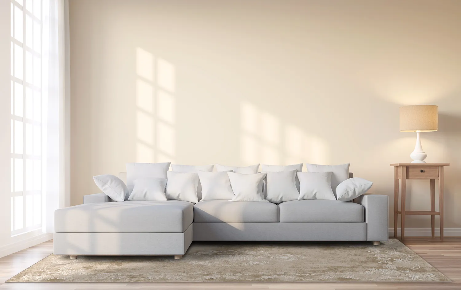 Wilton-teppe - Taknis (lys beige)