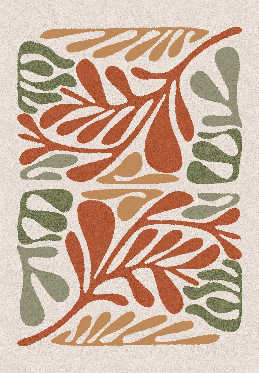 Wilton-teppe - Fern (beige/multi)