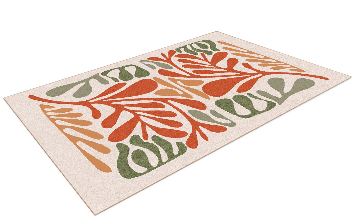 Wilton-teppe - Fern (beige/multi)