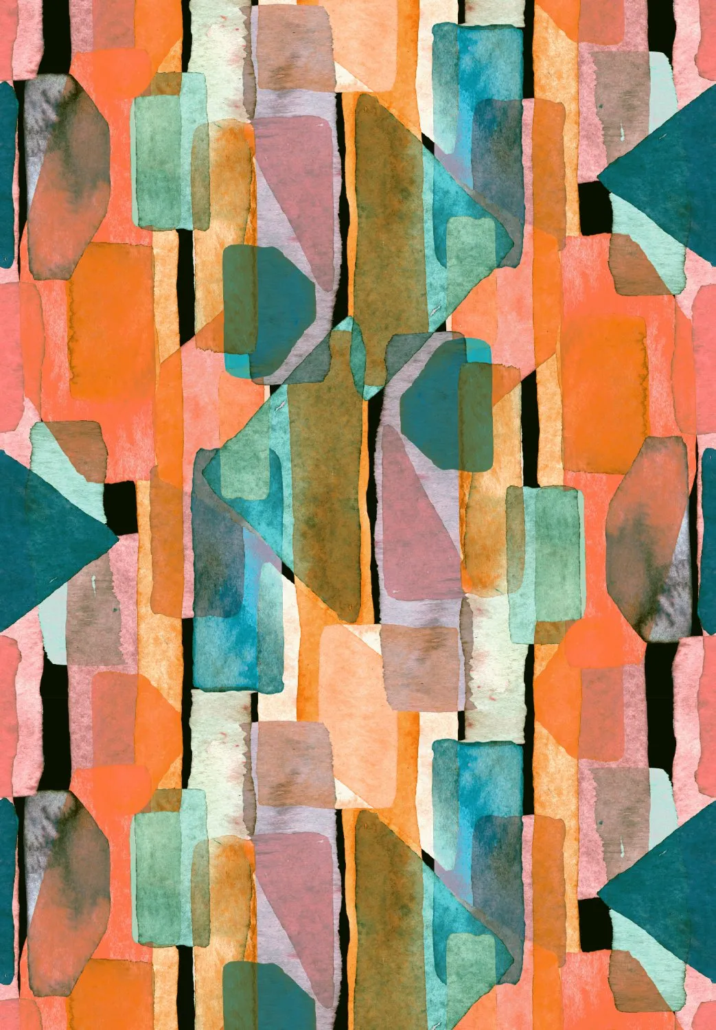Wilton-teppe - Salome (oransje/multi)